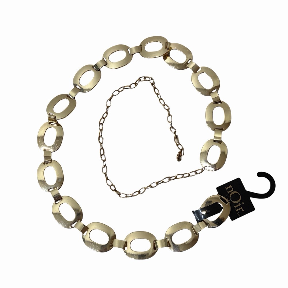 NEW Noir belt Chain‎ Gold Ovals Size XL